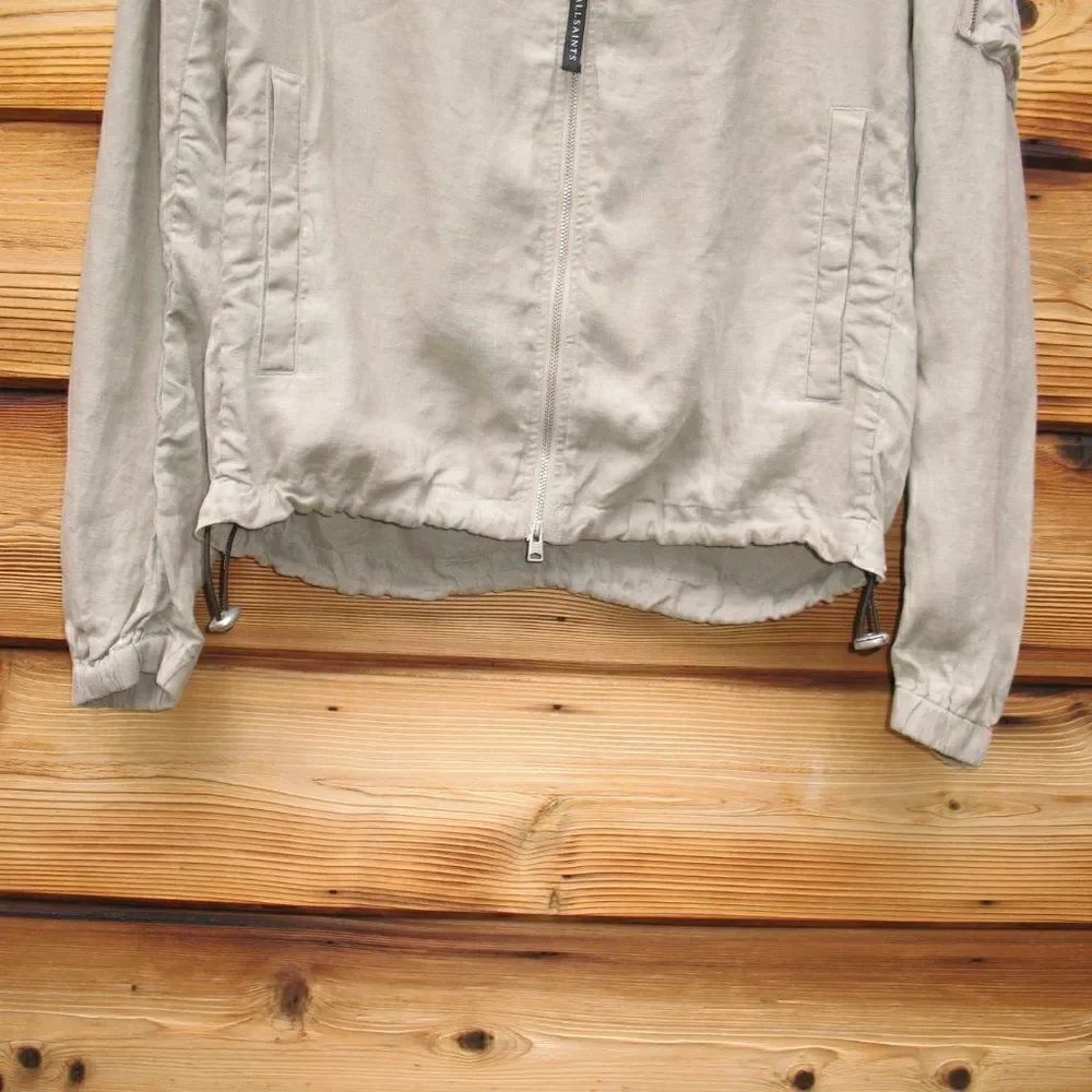 All Saints Linen Bomber Jacket - Picture 5 of 12
